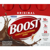 Boost Nutritional Drink, Complete, Original, Chocolate Sensation, 6 Each
