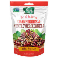 Fresh Gourmet Cranberries & Sunflower Kernels, Dried & Sweet, 4 Ounce