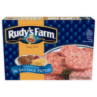 Rudy's Farm Sausage Patties, Country Mild, 36 Each