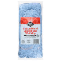 First Street Wet Mop, Cotton Blend Looped-End, Commercial Grade, 1 Each