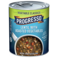 Progresso Soup, Lentil with Roasted Vegetables, Vegetable Classics, 19 Ounce