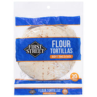 First Street Flour Tortillas, Soft Taco Size, 20 Each