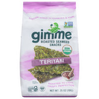 gimMe Seaweed Snacks, Roasted, Organic, Teriyaki, 0.35 Ounce