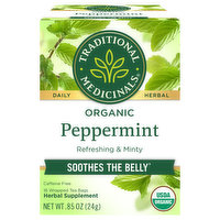 Traditional Medicinals Herbal Supplement, Organic, Caffeine Free, Peppermint, Tea Bags, 16 Each