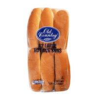 Old Country Large Hot Dog Buns, 12 Each
