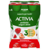 Activia Yogurt Drink, Low Fat, Strawberry, Probiotic, 7 Ounce