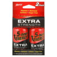 5-Hour Energy Energy Shot, Extra Strength, Berry, 2 Pack, 2 Each