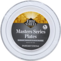 First Street Plastic Plates, Master Series, 7-1/2 Inches, 15 Each