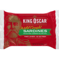 King Oscar Sardines in Extra Virgin Olive Oil, Wild Caught, 3.75 Ounce