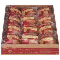 Otis Spunkmeyer Muffins, Banana Nut, 12 Each