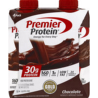 Premier Protein High Protein Shake, Chocolate, 4 Pack, 44 Ounce