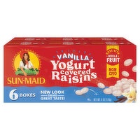 Sun-Maid Vanilla Yogurt Covered Raisins 6-Pack/1oz Cartons, 6 Ounce
