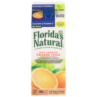 Florida's Natural 100% Juice, Premium, Orange, No Pulp, 52 Ounce