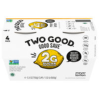 Two Good Yogurt, Low Fat Milk, Meyer Lemon, 4 Pack, 4 Each