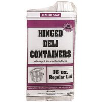 Genpak Hinged Deli Containers, 16 oz, 100 Each