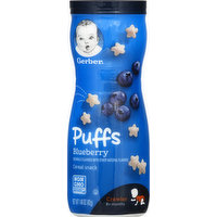 Gerber Cereal Snack, Puffs, Blueberry, 1.48 Ounce