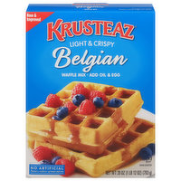 Krusteaz Waffle Mix, Belgian, Light & Crispy, 28 Ounce