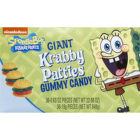 Krabby Patties Gummy Candy, Giant, 36 Each