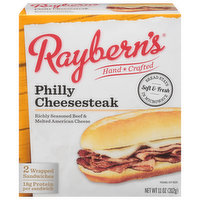 Raybern's Wrapped Sandwiches, Philly Cheesesteak, 2 Each