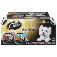 Cesar Dog Food, Beef Stew, Slow Cooked Chicken & Vegetables Dinner in Sauce, Canine Cuisine, 42 Ounce