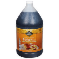 First Street Pancake & Waffle Syrup, Butter Flavored, 128 Ounce