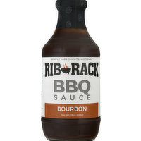 Rib Rack Bbq Sauce, Bourbon, 19 Ounce