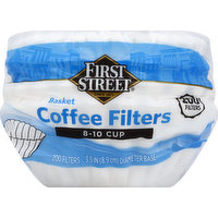 First Street Coffee Filters, Basket, 8-10 Cup, 200 Each