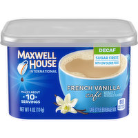 Maxwell House International Decaf Sugar-Free French Vanilla Cafe Instant Coffee, 4 Ounce