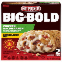 Hot Pockets Sandwiches, Chicken Bacon Ranch, Ranch Blasted Crust, 2 Pack, 2 Each