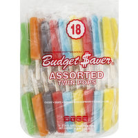 Budget Saver Twin Pops, Assorted, 18 Each