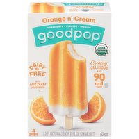 GoodPop Pops, Orange N' Cream, 4 Each