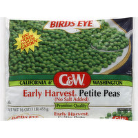 Birds Eye Peas, Petite, Early Harvest, No Salt Added, 16 Ounce