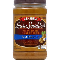 Laura Scudder's Peanut Butter, Old Fashioned, Smooth, 26 Ounce