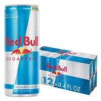 Red Bull Sugar Free Energy Drink, 80mg Caffeine, 8.4 fl oz, 12 Each