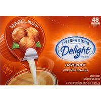International Delight Coffee Creamer, Non-Dairy, Hazelnut, Single Serve, 48 Each