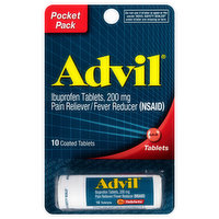 Advil Ibuprofen, 200 mg, Coated Tablets, Pocket Pack, 12 Each