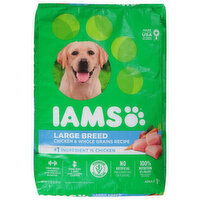 IAMS Dog Food, Super Premium, Chicken & Whole Grains Recipe, Large Breed, Adult 1+, 240 Ounce
