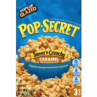 Pop-Secret Popcorn, Premium, Caramel, Sweet n' Crunchy, 3 Each