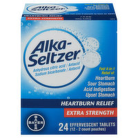 Alka-Seltzer Heartburn Relief, Extra Strength, Effervescent Tablets, 24 Each