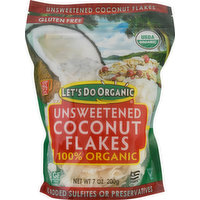 Let's Do Organic Coconut Flakes, Unsweetened, 7 Ounce