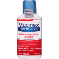 Mucinex Severe Congestion & Flu, Maximum Strength, 6 Ounce