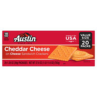 Austin Sandwich Crackers, Cheddar Cheese, 20 Each