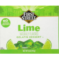 First Street Gelatin Dessert, Lime, 6 Ounce