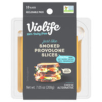 Violife Cheese Alternative, Smoked Provolone, Slices, 7.05 Ounce