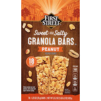 First Street Granola Bars, Peanut, Sweet and Salty, 18 Each