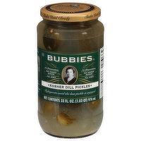 Bubbies Kosher Dill Pickles, 33 Ounce