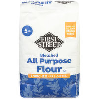 First Street All Purpose Flour, Bleached, 80 Ounce