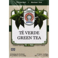 Tadin Herbal Tea, Green Tea, Bags, 24 Each