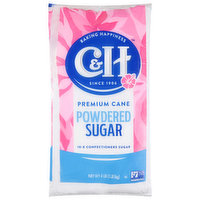 C&H Sugar, Powdered, Premium Cane, 4 Pound