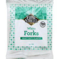 First Street Forks, White, 100 Each